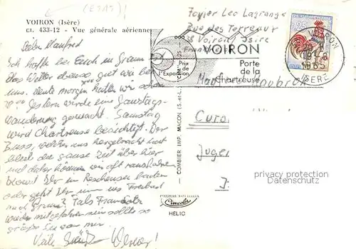 Voiron Vue generale aerienne Voiron