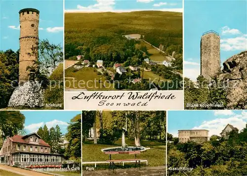 Waldfriede_Seesbach Alteburg Fliegeraufnahme Ruine Koppenstein Hotel Restaurant Cafe Park Gaestehaeuser 