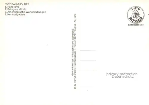Baumholder_Nahe Panorama Edingers Muehle Amerik Wohnsiedlungen Kennedy Allee Baumholder Nahe