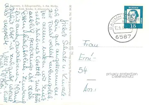 Baumholder_Nahe Kasernen Edingersmuehle Am Markt Kath Kirche Alleestrasse Baumholder Nahe