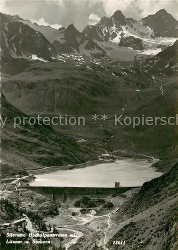 Silvretta Hochalpenstrasse mit Litzner und Seehorn Silvretta Hochalpenstrasse