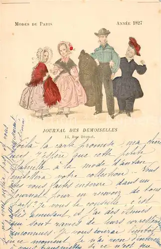 AK / Ansichtskarte Mode Mode in Paris 1827 
