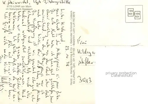 AK / Ansichtskarte Lohr_Main Naturpark Spessart Fliegeraufnahme Lohr_Main