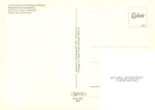 AK / Ansichtskarte Malente Gremsmuehlen Luftkurort Kneippheilbad Hotel am Kellersee Seenlandschaft Holsteinische Schweiz Fliegeraufnahme Malente Gremsmuehlen