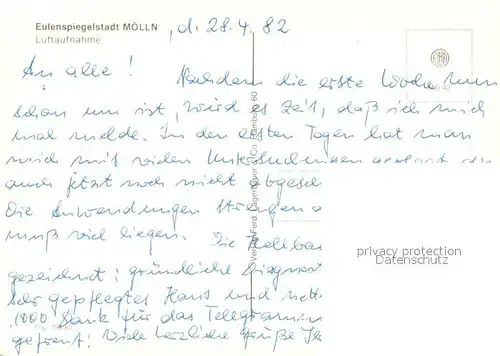 AK / Ansichtskarte Moelln_Lauenburg Eulenspiegelstadt Fliegeraufnahme Moelln_Lauenburg