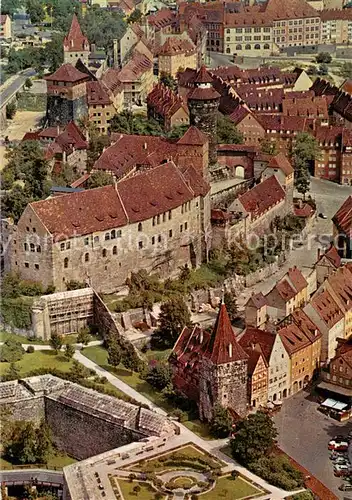 AK / Ansichtskarte Nuernberg Blick auf die Burg Fliegeraufnahme Nuernberg