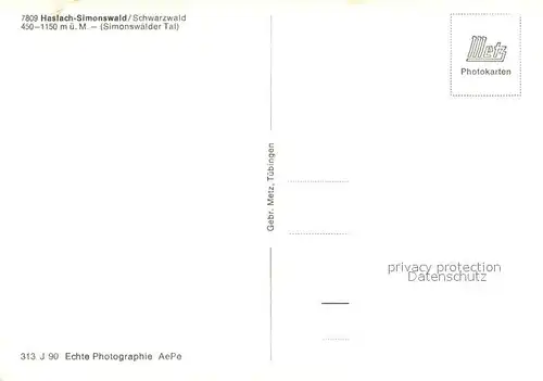 AK / Ansichtskarte Haslach_Simonswald Simonswaeldertal Fliegeraufnahme Haslach_Simonswald