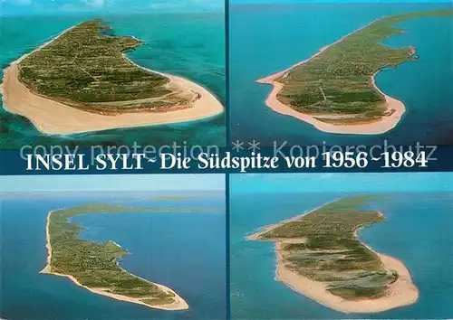AK / Ansichtskarte Insel_Sylt Nordseeinsel Hoernumer Suedspitze im Wandel der Zeit von 1956   1984 Fliegeraufnahmen Insel_Sylt