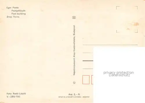 AK / Ansichtskarte Eger_Cheb_Tschechien Postgebaeude 