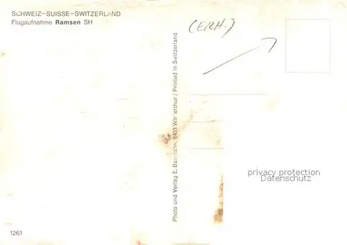 AK / Ansichtskarte Ramsen_SH Fliegeraufnahme Ramsen_SH