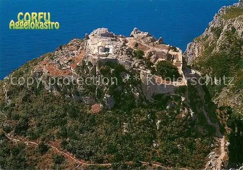 AK / Ansichtskarte Corfu_Korfu Aggelokastro Fliegeraufnahme Corfu Korfu