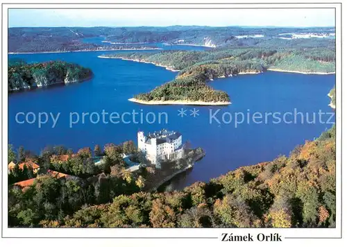 AK / Ansichtskarte Zamek_Orlik_nad_Vltavou Fliegeraufnahme 