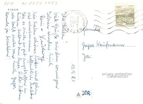 AK / Ansichtskarte Piran Fliegeraufnahme Piran