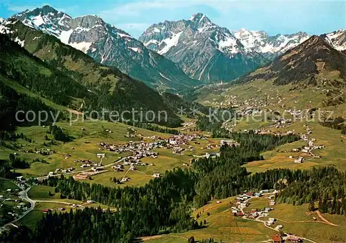 AK / Ansichtskarte Riezlern_Kleinwalsertal_Vorarlberg mit Hirschegg und Mittelberg Fliegeraufnahme Riezlern_Kleinwalsertal