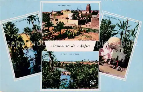 AK / Ansichtskarte Nefta La Petite Berka Un Marabout Le Pont sur lQued Marabout de Sidi N Sir Nefta