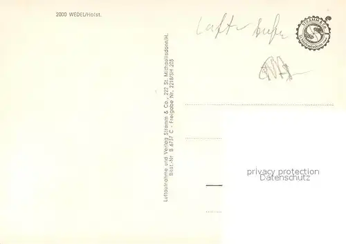 AK / Ansichtskarte Wedel_Pinneberg Fliegeraufnahme Wedel Pinneberg