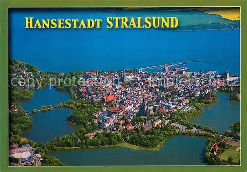 AK / Ansichtskarte Stralsund Fliegeraufnahme 