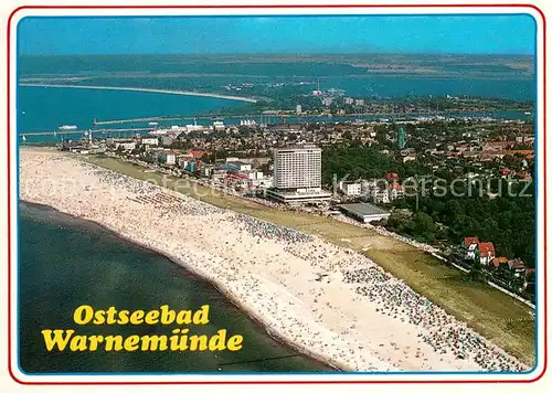 AK / Ansichtskarte Warnemuende_Ostseebad Fliegeraufnahme Warnemuende_Ostseebad