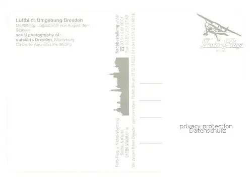 AK / Ansichtskarte Dresden Fliegeraufnahme mit Moritzburg Dresden