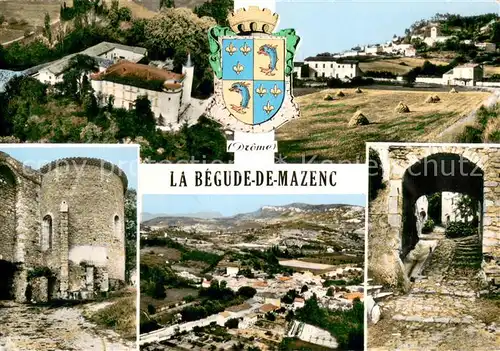 AK / Ansichtskarte La_Begude de Mazenc Vue partielle Vue aerienne La_Begude de Mazenc