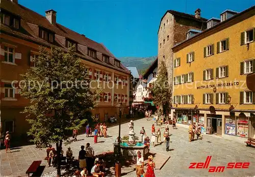 AK / Ansichtskarte Zell_See Fussgaengerzone mit Bankhaus Carl Spaengler Zell_See