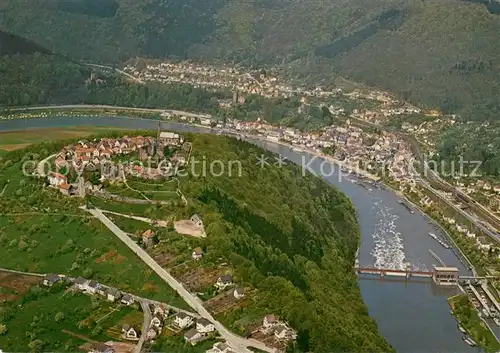 AK / Ansichtskarte Neckarsteinach Fliegeraufnahme Neckarsteinach