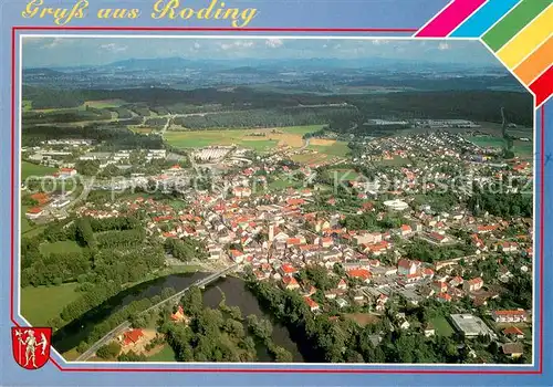 AK / Ansichtskarte Roding_Regen Fliegeraufnahme Roding Regen