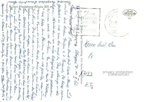 AK / Ansichtskarte Hindelang Fliegeraufnahme Hindelang