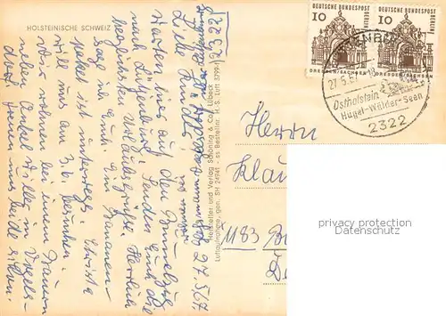 AK / Ansichtskarte Holsteinische_Schweiz Fliegeraufnahme Holsteinische_Schweiz