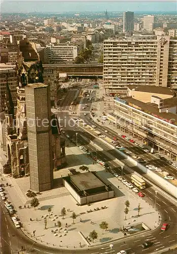 AK / Ansichtskarte Berlin Blick vom Europacenter auf die Kaiser Wilhelm Gedaechtniskirche mit Hardenbergstrasse Berlin