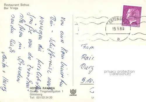 AK / Ansichtskarte Goeteborg Restaurant Bohus Bar Vinga Goeteborg
