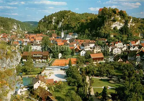 AK / Ansichtskarte Pottenstein_Oberfranken Fliegeraufnahme Pottenstein_Oberfranken