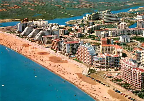 AK / Ansichtskarte Rosas_Costa_Brava_Cataluna Zona hotelera vista aerea Rosas_Costa