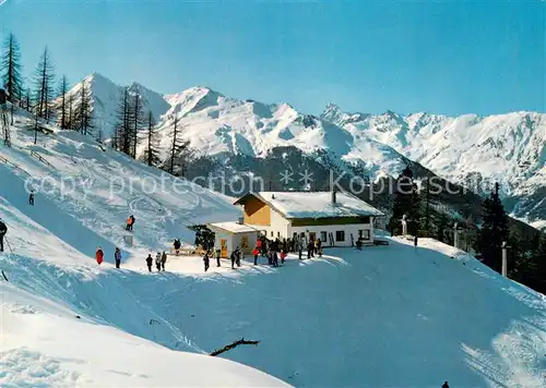 AK / Ansichtskarte Neustift_Stubaital_Tirol Schigebiet Hochstubai Berghuette Wintersportplatz Stubaier Alpen Neustift_Stubaital_Tirol