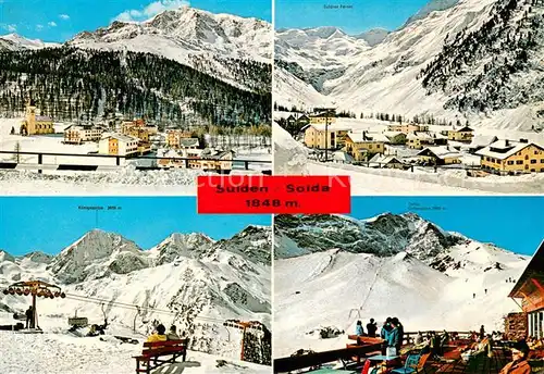AK / Ansichtskarte Sulden_Solda Panorama Wintersportplatz am Ortler Berghuette Skilift 