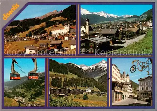 AK / Ansichtskarte Disentis_GR Muster und Acletta Panorama Bergbahn Alpen Disentis GR
