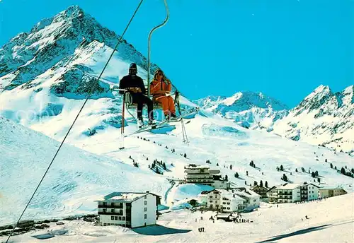 AK / Ansichtskarte Kuehtai mit Hochalter Sessellift gegen Zwoelferkogel Wintersportplatz Alpen Kuehtai