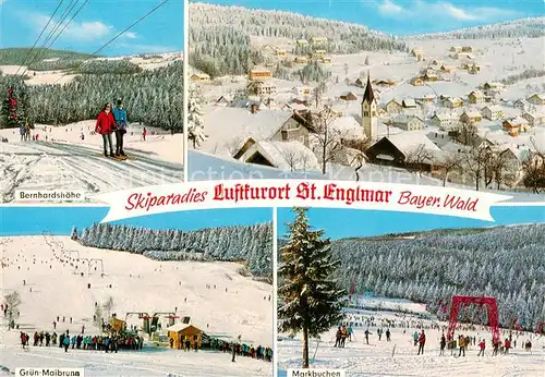 AK / Ansichtskarte St_Englmar Winterpanorama Luftkurort Schlepplifte Wintersportplatz Alpen St_Englmar