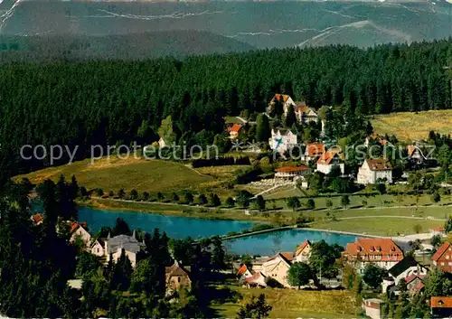 AK / Ansichtskarte Hahnenklee Bockswiese_Harz Fliegeraufnahme mit Kurteichen Hahnenklee Bockswiese