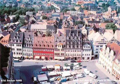 AK / Ansichtskarte Naumburg_Saale Marktplatz Fliegeraufnahme Naumburg_Saale