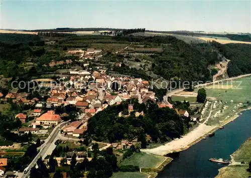 AK / Ansichtskarte Polle_Oberweser Fliegeraufnahme Polle_Oberweser