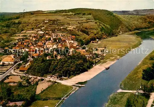 AK / Ansichtskarte Polle_Oberweser Fliegeraufnahme Polle_Oberweser