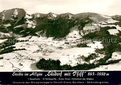 AK / Ansichtskarte Steibis Alpenhof Hochgrat Fliegeraufnahme Steibis