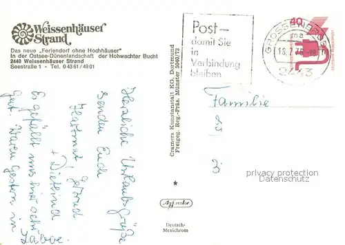AK / Ansichtskarte Weissenhaeuser_Strand Das neue Feriendorf ohne Hochhaeuser in der Hohwachter Bucht Fliegeraufnahme Weissenhaeuser_Strand