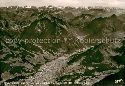 AK / Ansichtskarte Kleinwalsertal_Vorarlberg Fliegeraufnahme mit der oesterr Hochgebirgskette Kleinwalsertal_Vorarlberg