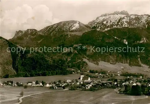 AK / Ansichtskarte Aschau_Chiemgau Fliegeraufnahme mit Kampenwand Aschau Chiemgau