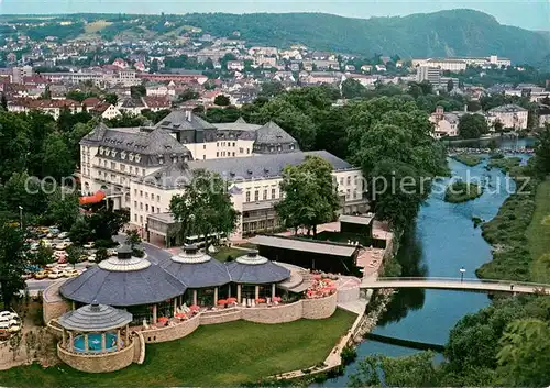 AK / Ansichtskarte Bad_Kreuznach Radon Solbad Die Nahe mit Crucenia Kurthermen und Hotel Kurhaus Bad_Kreuznach