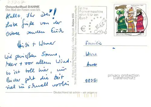 AK / Ansichtskarte Dahme_Ostseebad_Holstein Fliegeraufnahme Seebruecke Strand 