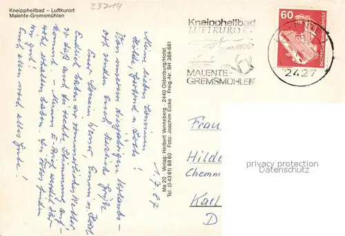 AK / Ansichtskarte Malente Gremsmuehlen Fliegeraufnahme Malente Gremsmuehlen