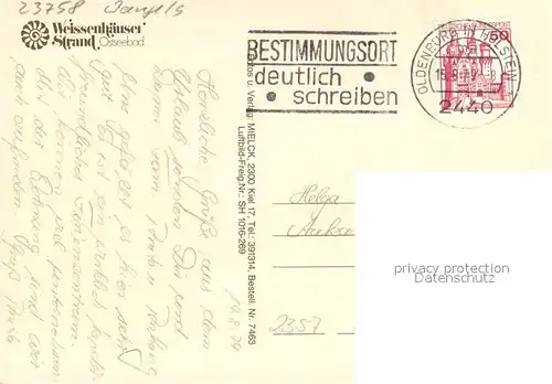 AK / Ansichtskarte Weissenhaeuser_Strand Fliegeraufnahme Hotel Panorama Weissenhaeuser_Strand